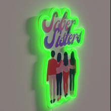 Charger l'image dans la galerie, Supportive Sisterhood Empowerment through Sobriety and Recovery in Bright Neon Colors