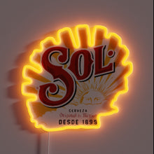 Charger l'image dans la galerie, Compact Sol RGB Neon Sign with Programmable Color Changing Lighting
