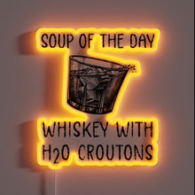 Charger l'image dans la galerie, Whimsical Whiskey Noodle Soup Sign with Humorous Neon Accents