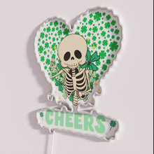 Charger l'image dans la galerie, St. Patrick's Day fun colorful cheerful skeleton RGB LED neon sign