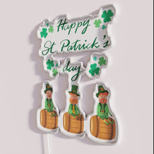 Charger l'image dans la galerie, St. Patrick's Day Triple Irish Barrel Rider RGB Neon Bar Sign