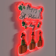 Charger l'image dans la galerie, St. Patrick's Day Triple Irish Barrel Rider Neon Sign Decoration