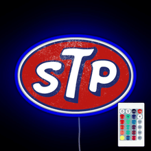 Charger l'image dans la galerie, STP March Logo Vintage RGB neon sign remote