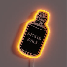 Charger l'image dans la galerie, Vibrant Neon Sign Illuminates with Rainbow Colors and Stupid Juice Logo