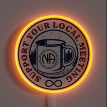 Charger l'image dans la galerie, Recovery Meeting Support Sign with Colorful RGB Neon Accents