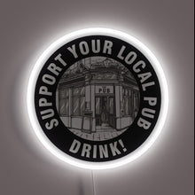 Charger l'image dans la galerie, Vibrant Neon Sign Emphasizing Community Love and Local Pride Tradition