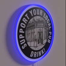 Charger l'image dans la galerie, Encourage community spirit with vibrant Support Your Local Pub signage.