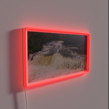 Charger l'image dans la galerie, Colorful Tahquamenon Falls Lower Peninsula inspired RGB glass neon art.