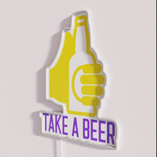 Charger l'image dans la galerie, Add Vibrant Neon Glow to Home Bar Decor with Beer Sign