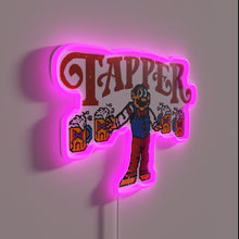 Charger l'image dans la galerie, Electric Tapper logo in vibrant, colorful, and customizable RGB neon lights.