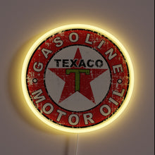 Charger l'image dans la galerie, Retro-Style Texaco Tea Neon Sign with Distressed and Glowing Accents
