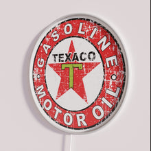 Charger l'image dans la galerie, Retro Texaco Tea Company Sign with Distressed Scratched Neon Finish