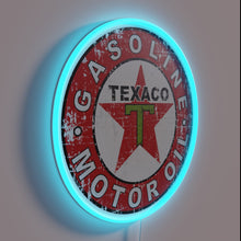 Charger l'image dans la galerie, Retro Texaco Tea Shop Neon Sign with Distressed Edges and Color