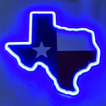 Charger l'image dans la galerie, Texas State Outline with Flag neon sign