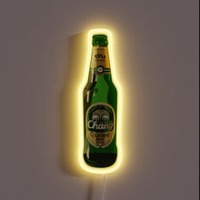 Charger l'image dans la galerie, Neon RGB Sign Illuminates Authentic Thai Chang Beer Bottle Logo