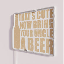 Charger l'image dans la galerie, RGB Neon Sign, Humorous Beer Gift Idea for Funny Uncle