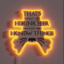Charger l'image dans la galerie, Retro-themed neon beer drinker's pride with humorous literary quote reference.