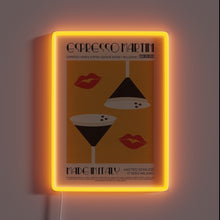 Charger l'image dans la galerie, Vibrant LED bar sign illuminates love for espresso martinis nightlife.