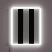 Charger l'image dans la galerie, Neon sign commemorating the iconic D-Day invasion stripes in color.