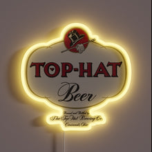 Charger l'image dans la galerie, Vintage top hat beer sign featuring retro defunct breweriana logo
