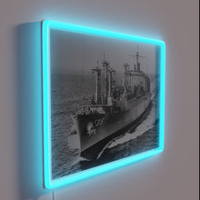 Charger l'image dans la galerie, Nautical Navy Store Sign with USS Kiska AE-35 Ship Lettering