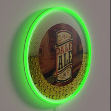 Charger l'image dans la galerie, Neon beer label art decor in retro vibrant RGB colors