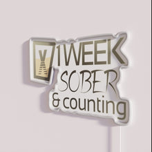 Charger l'image dans la galerie, One week sober milestone celebration vintage style neon sign decoration