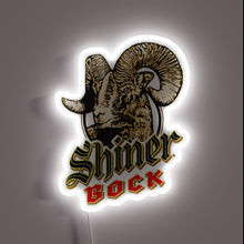 Charger l'image dans la galerie, RGB Neon Sign Featuring Vintage Shiner Bock Beer Logo Design