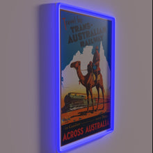 Charger l'image dans la galerie, Vintage Australian travel poster recreated in bold RGB neon colors