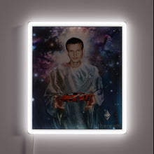 Charger l'image dans la galerie, RGB Neon Sign Featuring Vitalik Buterin in Lamborghini Attire.