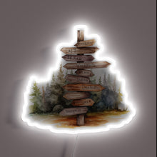 Charger l'image dans la galerie, Vintage Wood Sign with Vibrant Neon Accents and Artistic Distress.