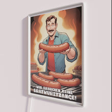 Charger l'image dans la galerie, Glamorous Bratwurst Tongs Neon Sign with Vibrant RGB Color Accents