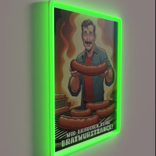 Charger l'image dans la galerie, Anti Bratwurst Tongs Attitude Neon Sign with RGB Colorful Glow