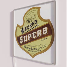 Charger l'image dans la galerie, Vibrant RGB beer bar decor with classic Weber's Superb logo
