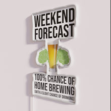 Charger l'image dans la galerie, Neon Weekend Forecast Sign For Home Brew Beer Enthusiasts Decor