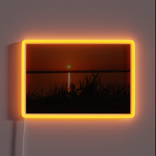 Charger l'image dans la galerie, Vibrant Welsh sunset in neon lights, perfect for any space.