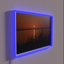 Charger l'image dans la galerie, Vibrant Welsh Landscape Sunset Illuminated with Colorful RGB LED Light