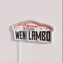 Charger l'image dans la galerie, Vibrant RGB neon decoration featuring a stylized Lamborghini logo design