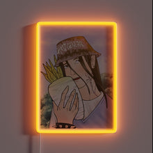 Charger l'image dans la galerie, Vibrant Wen Ning Illuminated with Radiant Radish Neon Sign Artwork