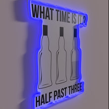 Charger l'image dans la galerie, Quirky Retro Half Past Three Time Display with Colorful Neon Accents