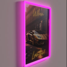 Charger l'image dans la galerie, Neon sign showcasing cryptocurrency and money concepts with RGB flair