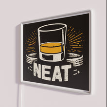 Charger l'image dans la galerie, Neon whiskey bar decor sign featuring whisky bottles in style