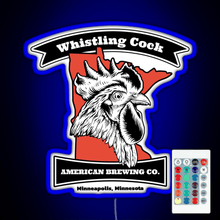 Charger l'image dans la galerie, Whistling Cock American Brewing Co Minneapolis MN RGB neon sign remote