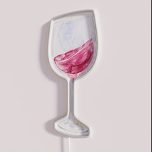 Charger l'image dans la galerie, Brightly lit neon wine glass decor for modern home ambiance