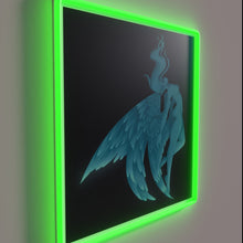 Charger l'image dans la galerie, Add an otherworldly touch with radiant winged beauty neon glow.