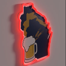 Charger l'image dans la galerie, Brewery tribute featuring vibrant color scheme along Lake Michigan border.