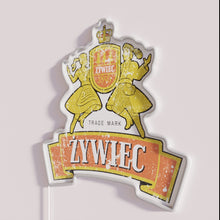 Charger l'image dans la galerie, Vibrant Zywiec Poland city map illuminated RGB color changing neon sign.