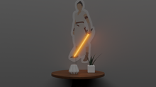 Charger l'image dans la galerie, star wars inspired fan art rey neon yellow