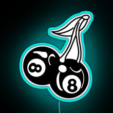 Charger l'image dans la galerie, 8 BALL CHERRIES RGB neon sign lightblue
