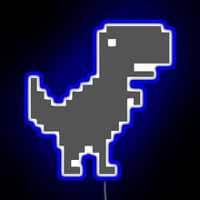 Charger l'image dans la galerie, 8bit Dino RGB neon sign blue